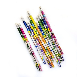 Juego de Lápices Redondos de Madera HB No Tóxicos con Borradores, Diseño Colorido y Elegante para Uso Escolar y Escritura Infantil - Product Image 3