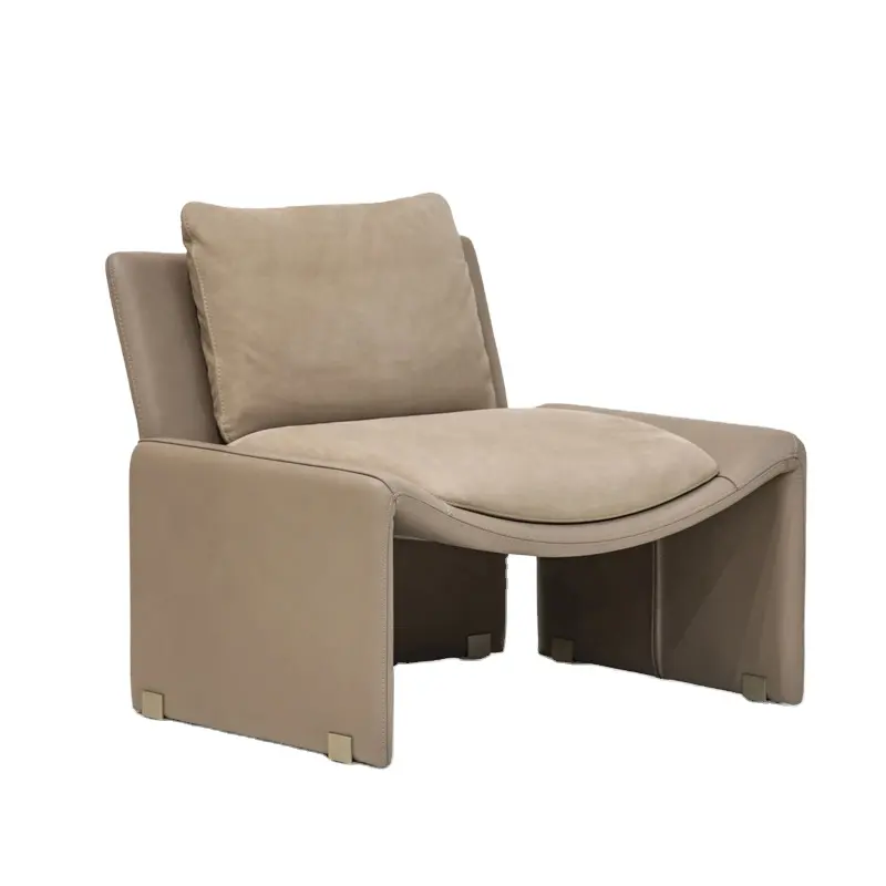 Новые 2022 индивидуальные роскошные современные исполнительные кожаные Клубные бежевые стулья для отдыха в гостиной