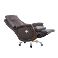 Fauteuil de bureau exécutif moderne, le plus confortable, avec massage intégral, inclinable, pivotant, en cuir PU, hauteur réglable électriquement, en aluminium
