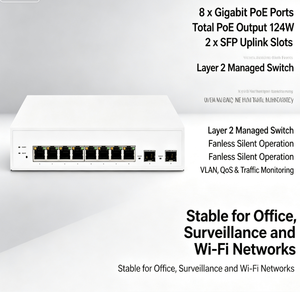 Commutateur réseau géré Gigabit PoE Plus 8 ports <span class=keywords><strong>FS</strong></span>-<span class=keywords><strong>108E</strong></span>-FPOE avec 2 ports SFP Uplink pour les petites entreprises et les bureaux - Product Image 2