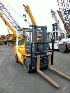 TCM <b>Used</b> USA Origin 3-25 Ton Diesel Forklift 4WD Solid Tire Rough Terrain Two/Three Stage Mast Manual Good Condition Low Hour - Product Image 5