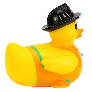 Jouets de bain et de douche pour enfants en gros, jouets aquatiques, petits canards jaunes sur le thème des pompiers - Product Image 2