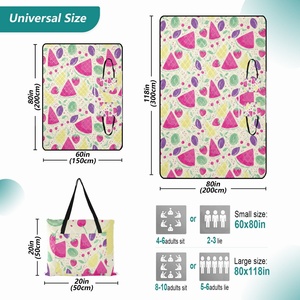 New Arrival Summer Waterproof Portable <b>Picnic</b> <b>Blankets</b> Foldable Hand Bag Custom Camping <b>Blanket</b> for Beach - Product Image 2