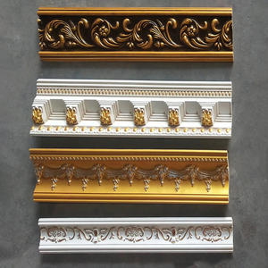 <span class=keywords><strong>Corniche</strong></span> de <span class=keywords><strong>plafond</strong></span> en polyuréthane de conception moderne de luxe, moulage d'angle sculpté en PU pour la décoration intérieure de villa et d'hôtel, léger - Product Image 4