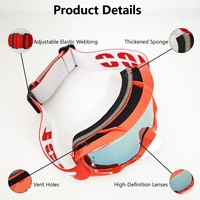 Lunettes de motocross pour femmes 100LK, personnalisées, MX BMX, monture en PC transparente, verres en plastique remplaçables, légères, protection UV, sport