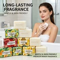 Savon en barre aux fruits moulé à la française OEM ODM 250g, marque privée, parfum personnalisé longue durée, nettoyant, directement de l'usine