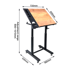 <span class=keywords><strong>Table</strong></span> à <span class=keywords><strong>dessin</strong></span> inclinable durable avec levage manuel et cadre en aluminium pour projets artistiques et conception <span class=keywords><strong>technique</strong></span> - Product Image 3