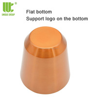 Taza transparente de Espresso resistente al calor con aislamiento de doble pared, tazas de café de 160ml, de acero inoxidable, creativas y respetuosas con el medio ambiente