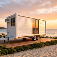 Maisons mobiles préfabriquées écologiques personnalisables en usine, conteneurs habitables sur roues, conception de maisons mobiles sur remorque