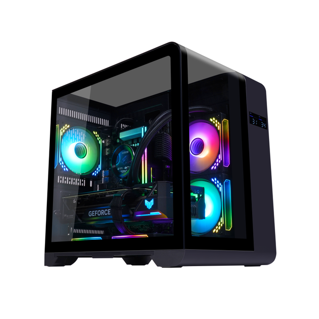 OEM PC Casing Computer Case PC Cabinet USB3.0 Tempered Glass Micro ATX Cases & Towers Gaming PC Computer With Screen Display