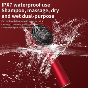 Masajeador de Cabeza Portátil Multifuncional para Relajación en Casa con Tratamiento de Luz Roja para el Cabello Peine de Masaje Vibratorio Impermeable con Terapia Líquida - Product Image 5