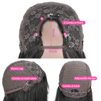 Perruques U-Part HD en gros, 100% cheveux humains vierges brésiliens, bouclés afro crépus, sans colle, fabriquées à la machine, densité personnalisable