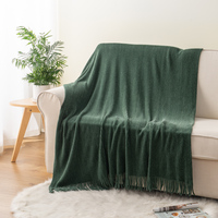 Hersteller OEM Niedriger MOQ Weiche Gemütliche Dicke Gerippte Chenille-Strickdecke für Sofa Bett Wohnzimmer