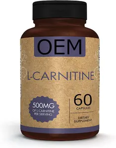 شعار مخصص أفضل بيع L-كارنيتيني Tartrate 500 mg التخسيس ل إنتاج الطاقة من الدهون