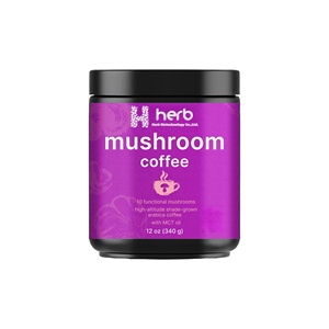 Poudre instantanée de café matcha aux champignons biologiques OEM/ODM, mélange Crinière de lion et Chaga pour la concentration et l'immunité, pour adultes, 5g par portion - Product Image 1
