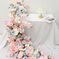 Fleur artificielle en soie, cascade de fleurs colorées, fleur de table, décorations de mariage, ornements de scène de fiançailles, fête d'anniversaire