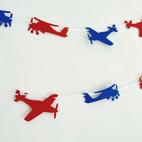 Bannière de fête d'anniversaire sur le thème de l'aviation de retraite de pilote Bannières de feutre de vacances de vie patriotique pour les célébrations d'avion