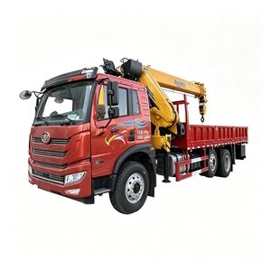รถบรรทุก FAW J6L แบบสองเพลา 6x4 ติดตั้งเครนแขนพับได้สำหรับขนส่งสินค้าหนัก - Product Image 1