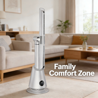 Ventilateur TurboBlade Ultra personnalisable sans pales, oscillant à 360° °   Circule et propulse l'air, 10 vitesses, facile à nettoyer