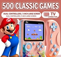 Console de jeu portable rétro avec écran couleur de 3,0 pouces, batterie rechargeable de 1200 mAh, prise en charge de deux joueurs, sortie TV