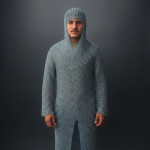 Conjunto de Armadura Medieval de Cota de Malla Completa - Camisa y Coif de Acero Suave - Disfraz de Cosplay Fatima - Product Image 1