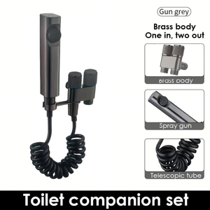 Pistolet de pulvérisation haute pression à double sortie pour hôtel, salle de bain, toilette et baignoire. - Product Image 2