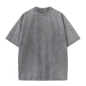 เสื้อยืดคอตตอน 100% หนัก 220 กรัม แบบสั่งทำพิเศษ OEM ODM ทรงโอเวอร์ไซส์ คอกลม แขนสั้น ไม่มีลาย พร้อมสกรีนโลโก้ - Product Image 3