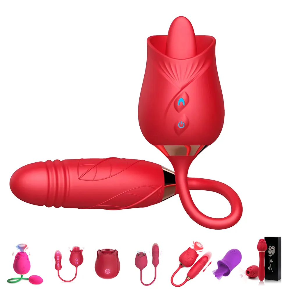 Vibromasseur électrique en forme de rose pour femme, puissant, jouet sexuel, modèle godemichet g, vagin, succion, produit pour adultes