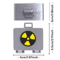 Vashine Bouton Nucléaire 3D Imprimé Anti-Stress, Jouet Boîte Mission Secrète, Bouton d'Urgence Nucléaire pour Soulagement du Stress