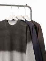 Fabricants de vêtements, sweat-shirt pour homme à col rond dégradé lavé 370g, automne et hiver, rétro, ample, manches longues
