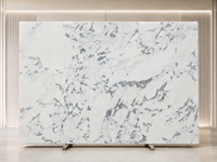 Dalles de marbre blanc poli sur mesure, panneaux à joint de finition, pour plans de travail d'îlots de cuisine, rebords de fenêtre et dessus de tables basses