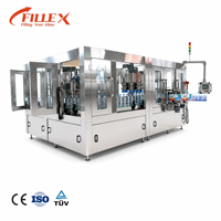 Machine de remplissage d'eau industrielle automatique en acier inoxydable 3-en-1 : Rinçage, remplissage et bouchage pour l'emballage des bouteilles d'eau