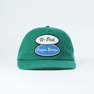 Casquette de baseball vintage vert forêt non structurée à 5 panneaux avec broderie de logo personnalisé, style rétro streetwear, vente en gros - Product Image 1