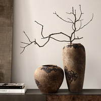 Ensemble de vases en céramique rustiques Wabi Sabi, décoration d'intérieur, vases décoratifs pour fleurs, emballage personnalisé avec logo, dropshipping