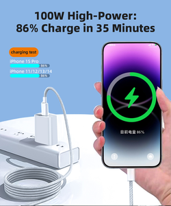 Venta Directa de Fábrica, Cable de Transferencia de Datos Tipo C de Cobre Puro con Carga Rápida PD de 100W y 5A, Trenzado de Nailon - Product Image 6