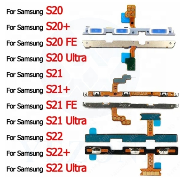 Mobile Phone Power Flex Repair Parts Power Button Volume Switch on Off Flex Cable for Samsung A10 A12 A15 A20 A30 A40 A50 A70