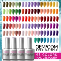Gel coloré Pro Factory 15ml sans HEMA ni TPO, échantillon gratuit, fournisseur d'ongles, solution personnalisée tout-en-un OEM ODM, vernis à ongles UV pour salon
