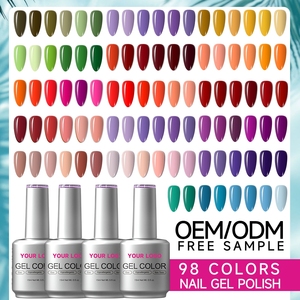 Gel coloré Pro Factory 15ml sans HEMA ni TPO, échantillon gratuit, fournisseur d'ongles, solution personnalisée tout-en-un OEM ODM, vernis à ongles UV pour salon - Product Image 1