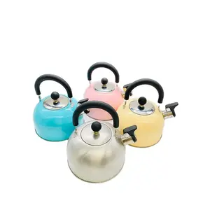 Venta caliente Colorido 1.8L Acero inoxidable Silbato de té Silbato Hervidor con personalización