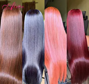 Raw Indian Hair HD Lace Frontal Wig Brazilian Virgin Swiss Lace Closure Front Bone Straight Human Hair Wigs For Black Women