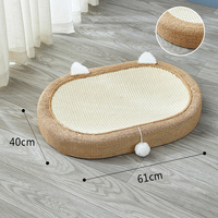 Planche à gratter écologique pour chat en sisal Jouet pour animaux de compagnie Bac à litière surdimensionné Corde de chanvre Grattoir de lit pour chat