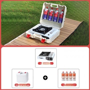 Fornello a Gas Portatile Pieghevole in Alluminio Dingka con Accensione Magnetica <span class=keywords><strong>per</strong></span> Campeggio e Picnic all'Aperto, Alimentato a Butano, <span class=keywords><strong>per</strong></span> 3-5 Persone, Monoblocco - Product Image 6