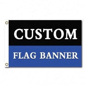 Bandera de Poliéster Personalizada al por Mayor de 3x5 pies (150*90cm), Bandera Publicitaria con Diseño de Logotipo Personalizado - Product Image 1