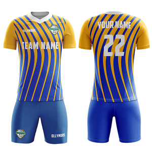 उच्च गुणवत्ता अनुकूलित डिजाइन फुटबॉल वर्दी खेलों जल्दी सूखी फुटबॉल टीम के प्रशिक्षण पहनने सस्ते फुटबॉल जर्सी सेट - Product Image 5