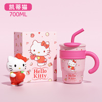 Sanrio Cartoon Insulated Water Cup 1200Ml With Straw And Handle For Kids And Adults
