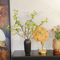 Kunstmatige groene appelboomtak met nep-bessen voor vaasarrangementen, Chinese stijl, bruiloftstafeldecoratie, groothandel