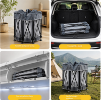 Parc de jeu pliable pour enfants, clôture de sécurité pour bébés en maille transparente, tissu à motif UD, gain de place