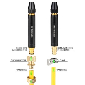 Buse de <span class=keywords><strong>tuyau</strong></span> d'<span class=keywords><strong>arrosage</strong></span> à connexion rapide à haute pression pistolets de pulvérisation d'eau en métal multi-usages pour le nettoyage de voiture - Product Image 4