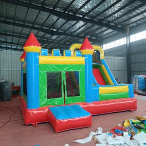 Vente flash : château gonflable en PVC de 5 m * 5 m * 3,5 m avec toboggan, château gonflable pour enfants, aire de jeux gonflable pour enfants à vendre - Product Image 3