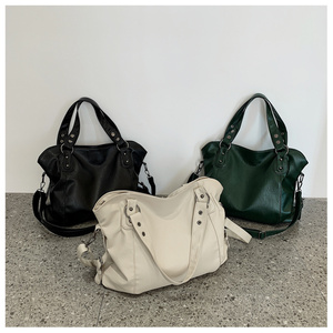 Big <strong>Black</strong> Shoulder <strong>Bags</strong> for Women Large Hobo Shopper <strong>Bag</strong> <strong>Solid</strong> Color Quality Soft Leather Crossbody Handbag Lady Travel Tote <strong>Bag</strong> - Product Image 4